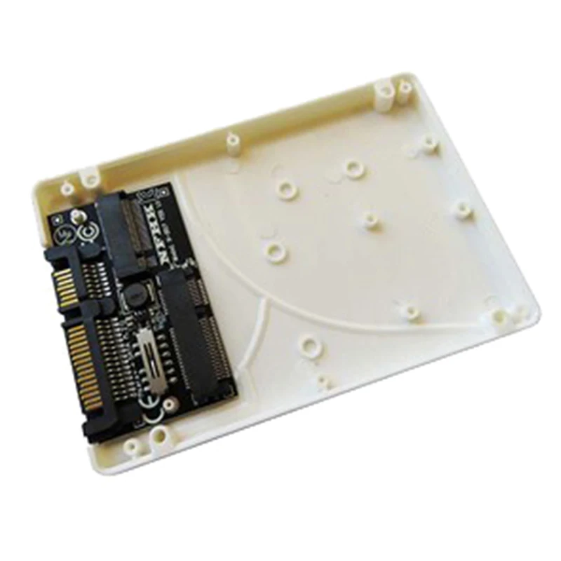 

1 X 2.5 Inch SATA 6.0Gbps To SATA M.2 NGFF SSD MSATA SSD Adapter With Case Solid State Hard Drive Box