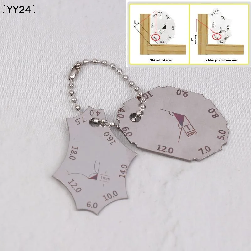〔YY24〕Welding Joint Two-piece Gauge Fillet Weld Welding Throat Depth Leg Length Gauge Ruler Welder Inspection Tool