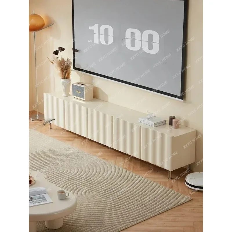 XXTV cabinet  style living room floor cabinet Silent wind wave solid wood floor cabinet Modern simplicity