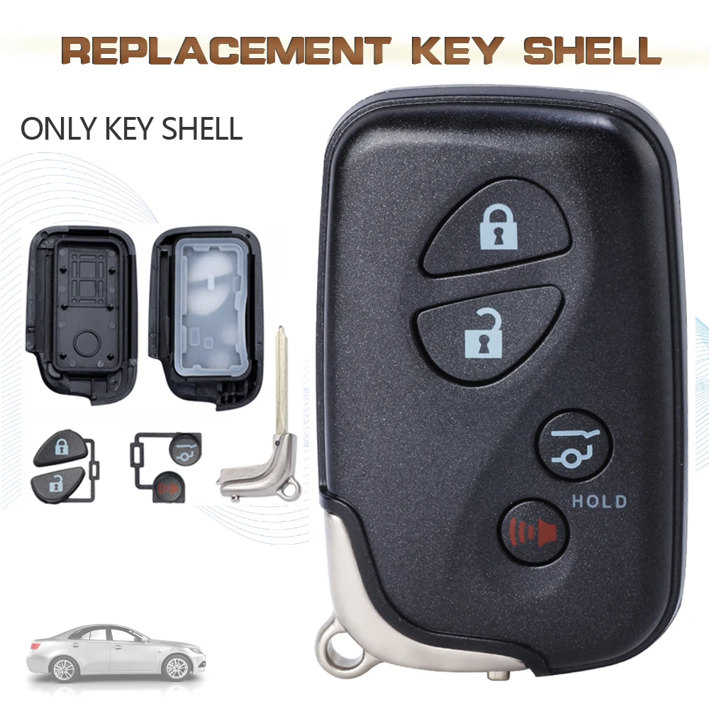 KEYECU 4 Taste Smart Remote Key Shell Fob für 2010-2015 Lexus RX450H RX350 RX270 GX460 FCC:HYQ14ACX