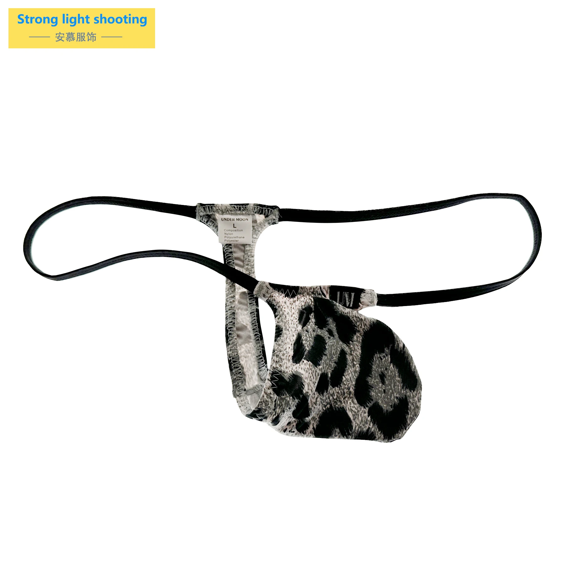 men's sexy thongs leopard-printting color elastic t-back underwear ultra-low waist g-strings underwear