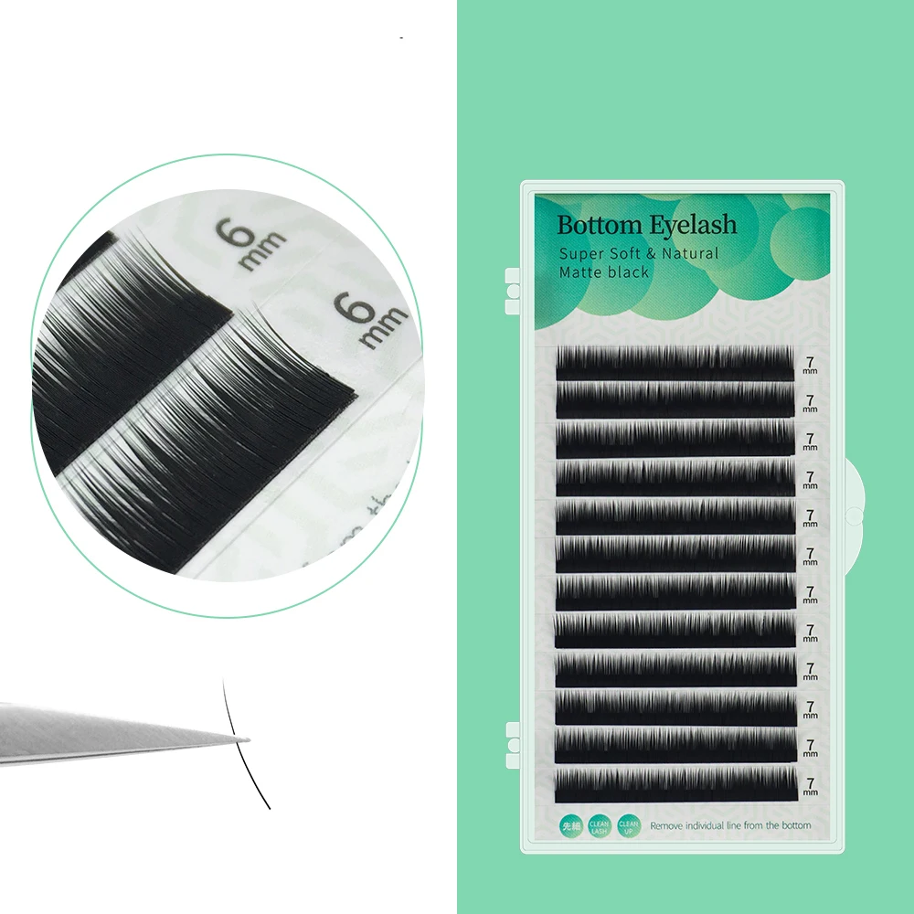 GAHAMACA Bottom Lash Extension Lower Lashes 5-7m Mix Individual Natural Short Sizes Under Eyelashes Individual Eyelash Extension