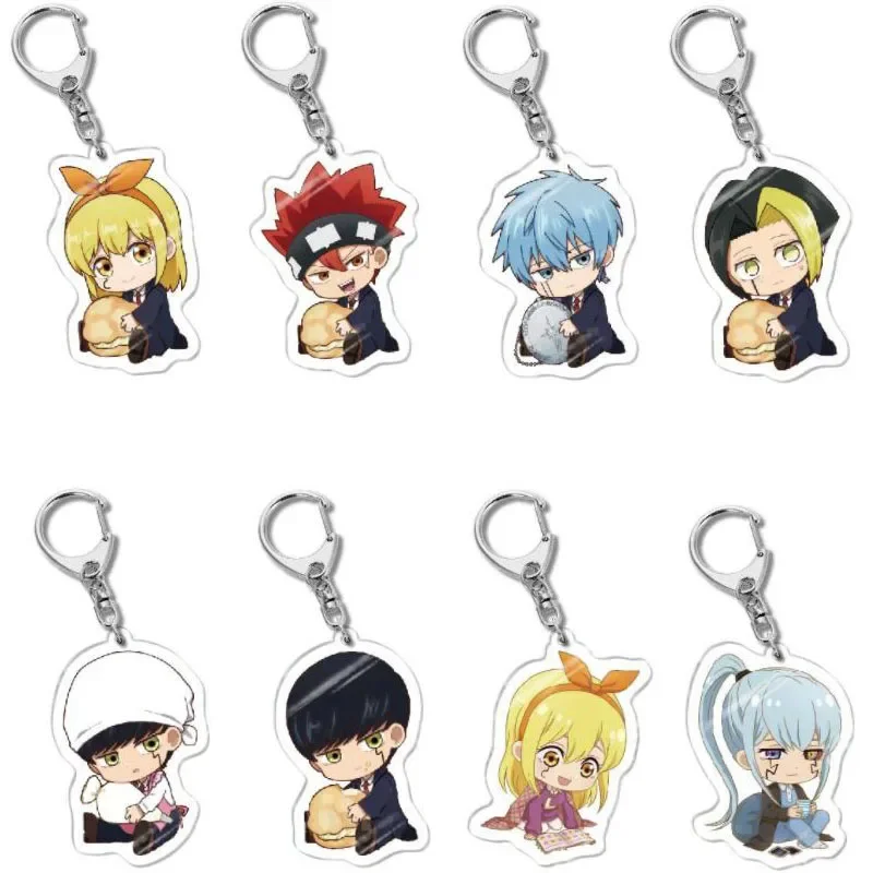 8pcs Anime Mashle:Magic And Muscles Figures Lance Dot Barrett Cosplay Acrylic Keychain Cute Bag Decor Pendant Key Chain Jewelry