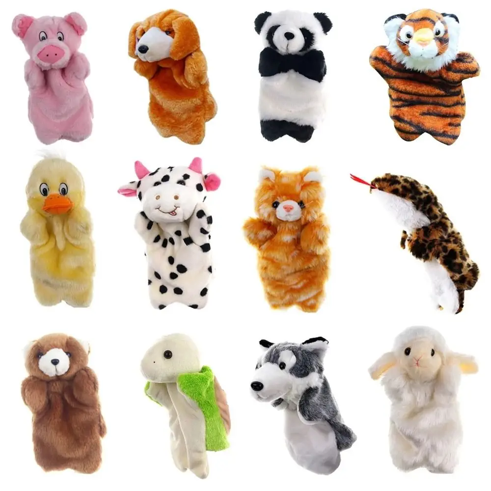 Learning Kids Gift Panda Rabbit Koala Cat Dolls Cartoon Plush Toys Children Puppets Plush Hand Doll Animal Hand Puppet