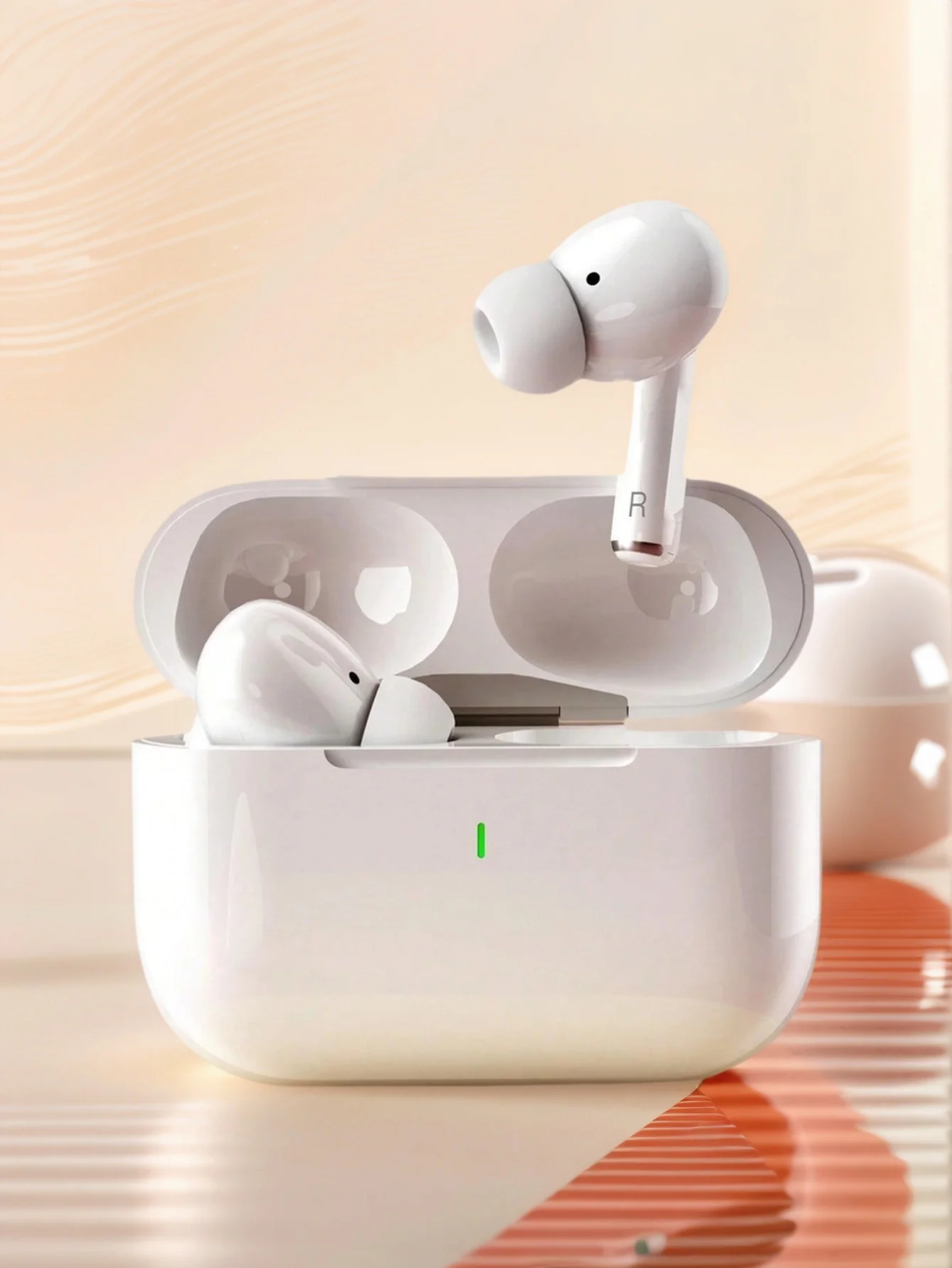 Wireless bluetooth earphones,in-ear hi-fi stereo sound,touch control,noise cancelling effect,low latency,long battery playtime