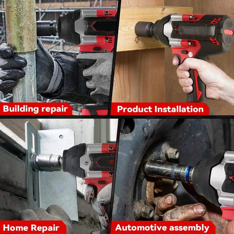 1800N.M Torque Brushless Electric Impact Wrench 1/2 Inch Lithium-Ion Battery Cordless Power Tool For Makita 18V Battery