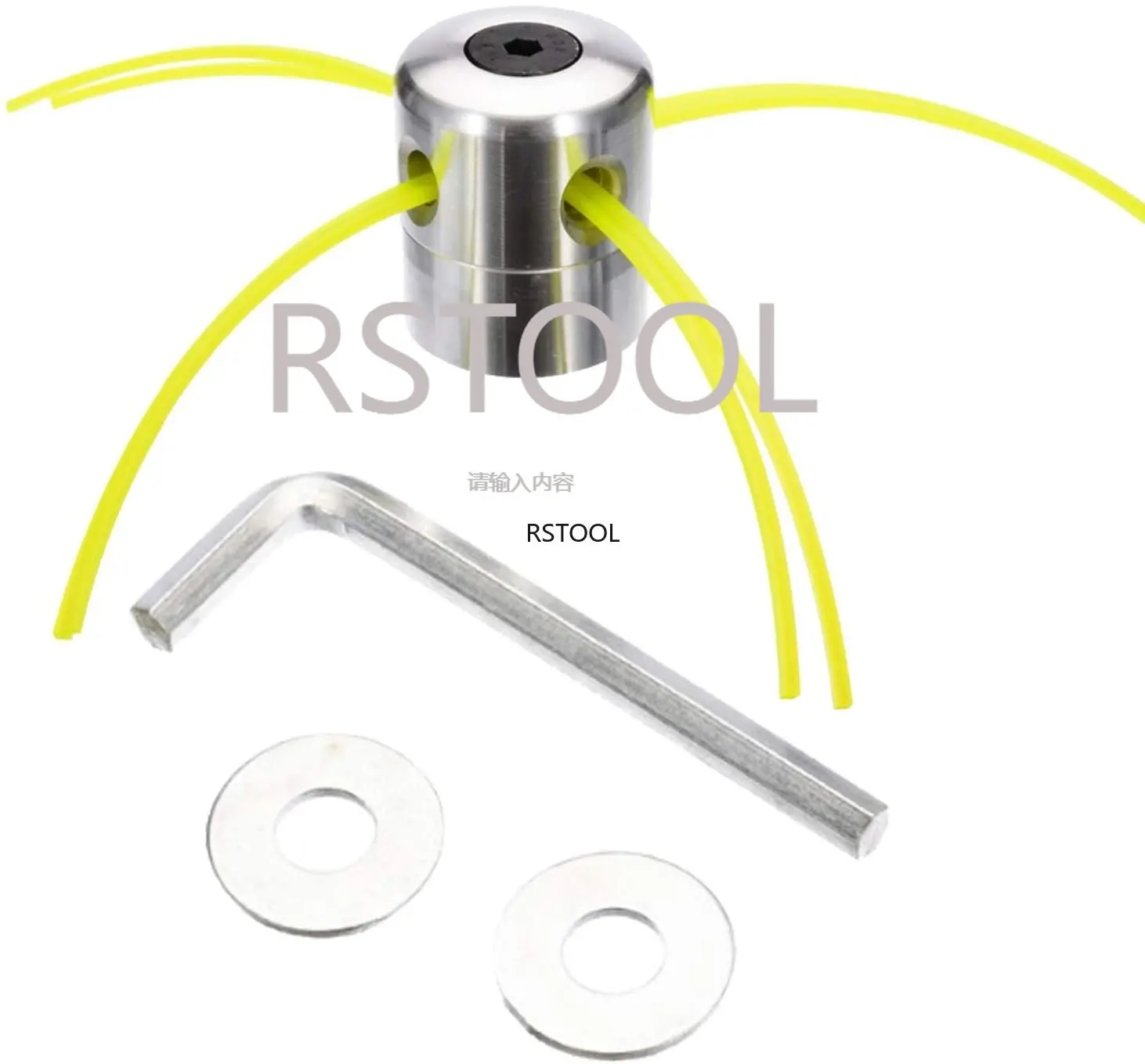 Testa per tagliaerba in alluminio con testina per decespugliatore a 4 linee Accessori per tosaerba Testa per linea di taglio per la sostituzione del decespugliatore