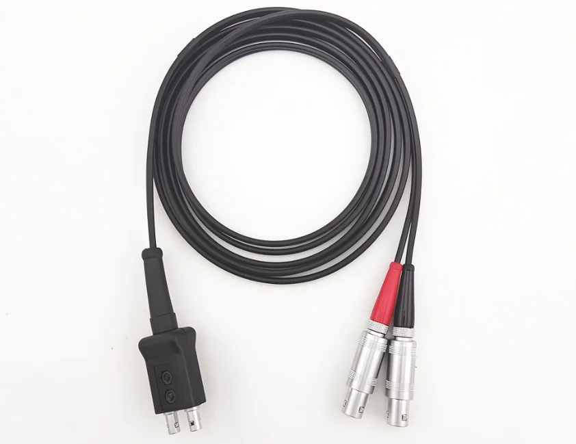 UT cable compatible with style PLUG LEMO 00  TO dual LEMO 00 equivalent GE/Krautkramer DA233