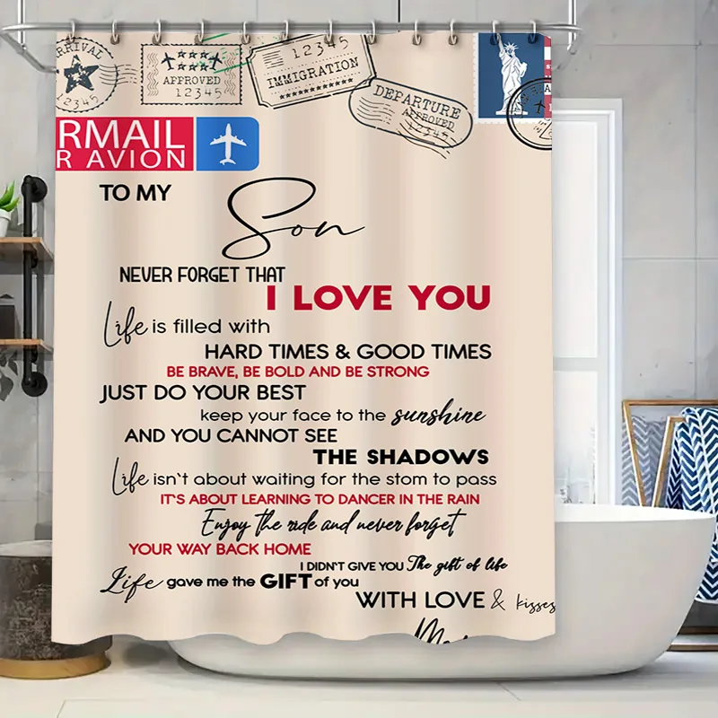 

Сине-белая занавеска для душа, декоративные оконные панели, шторы с крючком, современный узор в стиле бохо для украшения ванной комнаты (175x2