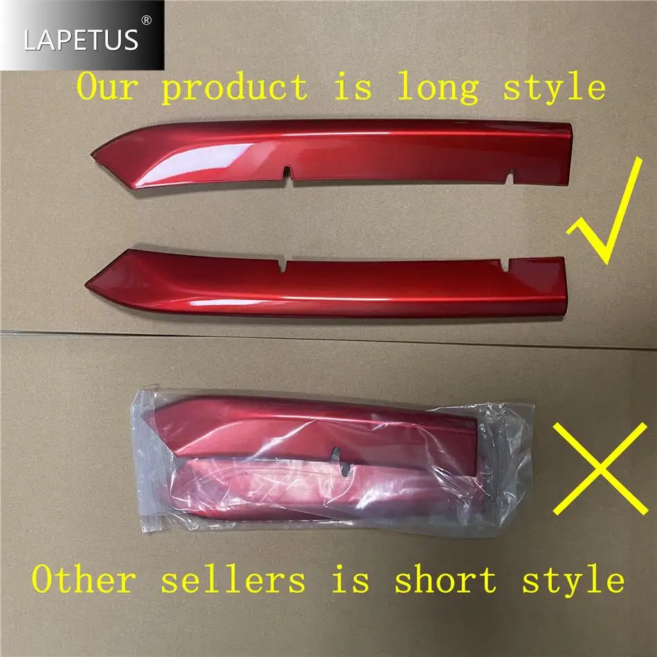 Front Head Bottom Bumper Grille Grill Strip Decor Panel Cover Trim For Mazda CX-3 CX3 2016 - 2021 Red / Chrome Car Accessories