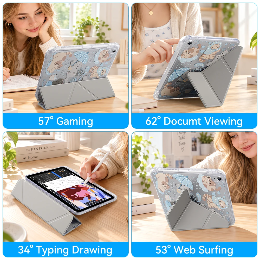 2026 For iPad Air 11 M3 M2 M4 Case For iPad 10th Generation 11th A16 Pro11 2018 Air 4 Air 5 Magnetic Case with Pen Holder 3