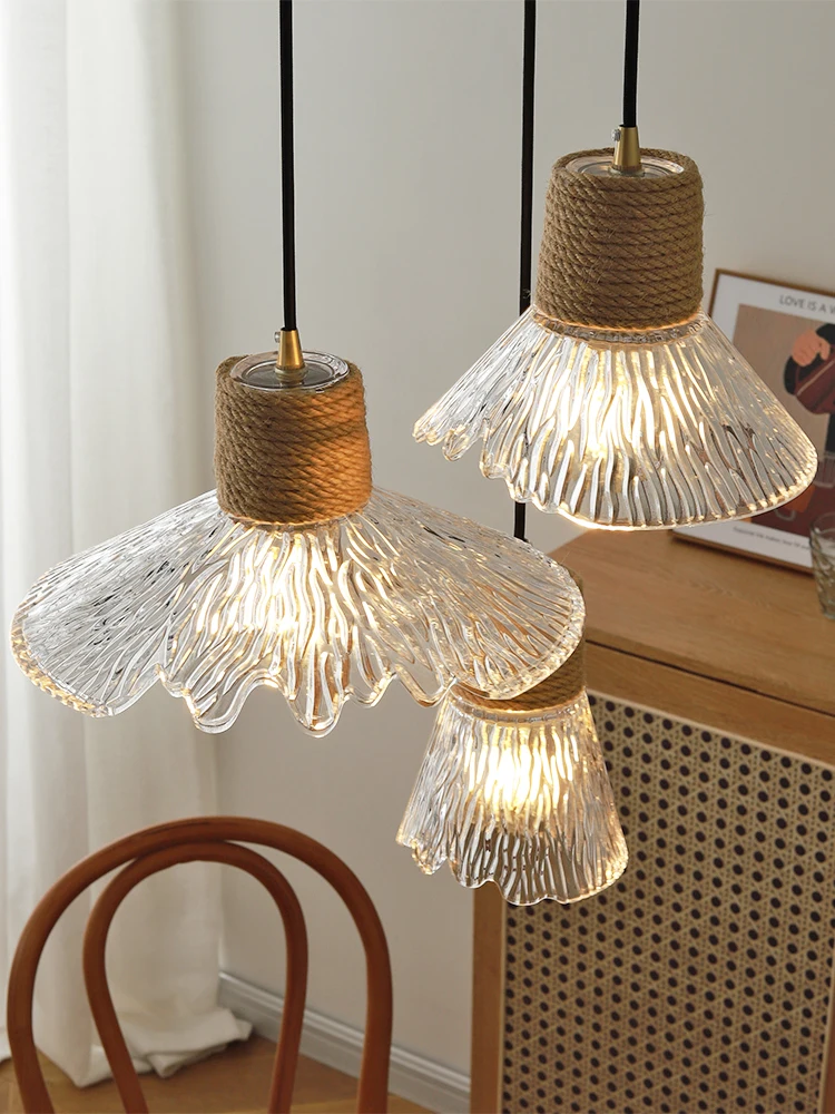 

Modern simple Japanese log dining room pendant light bar Bedroom kitchen ceiling hanging lights gloss lighting fixtures