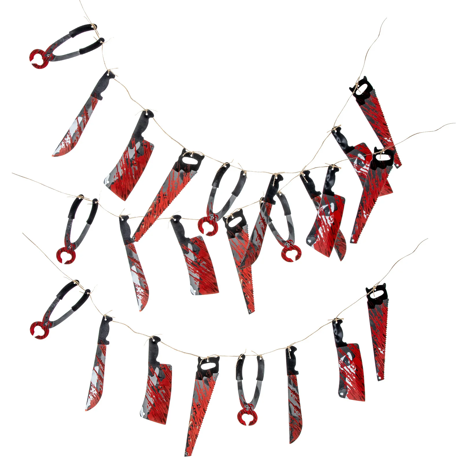 

3Pcs Skull Decorative Halloween Hanging Banner Horror Bunting for Creepy Party Layout Terror Atmosphere Halloween Decorations