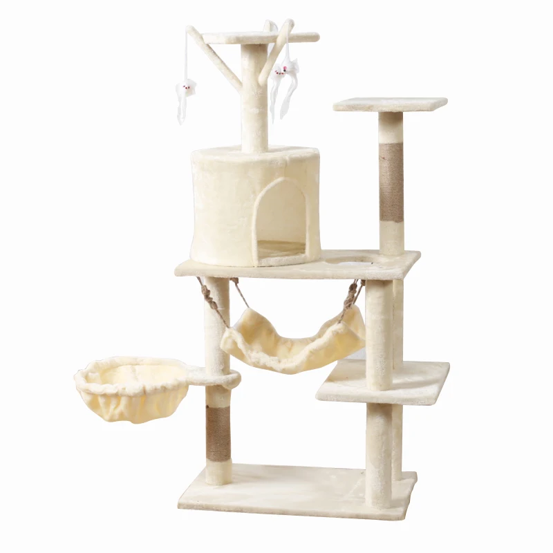 China Wood Cat Climbing Tree for Indoor Cats Multi Layered Kitten Scratching cat tree