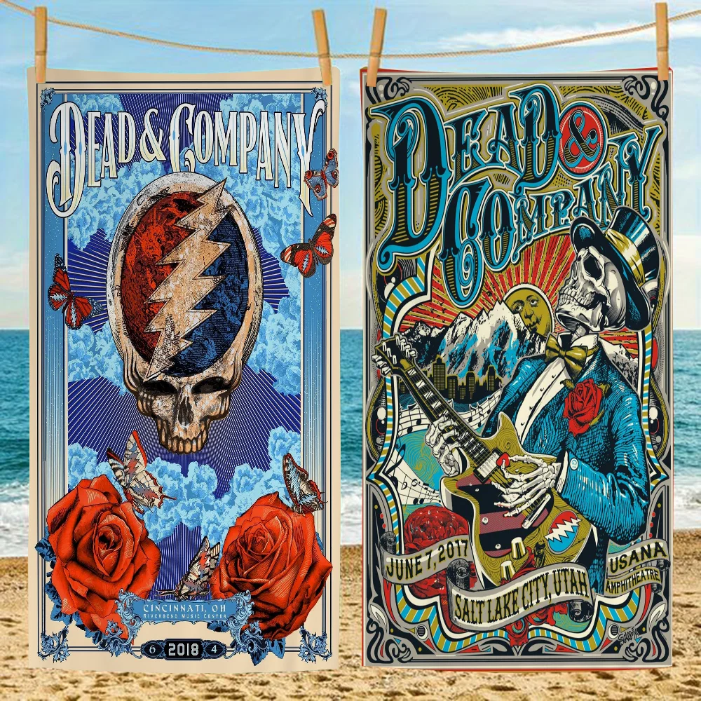 The Grateful Dead Bath Towel Microfiber Soft Water Absorbing Breathable For Girl Kids Decorative Cartoon Beach Towel