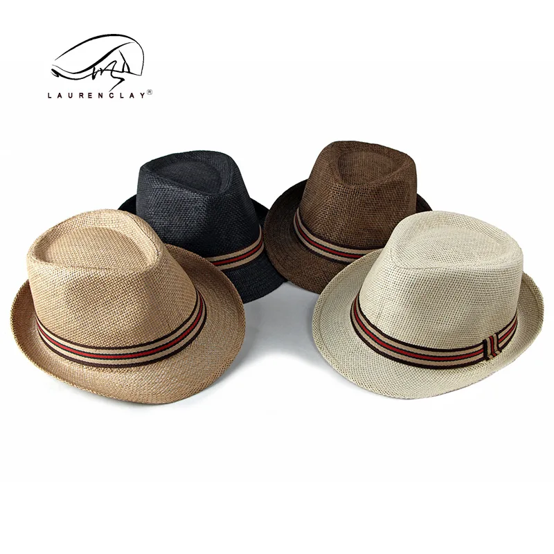 Spring And Summer  Beach Hat British European And American Fedora Hat Men's Straw Hat Billycock Beach Outdoor Travel Sun Hat