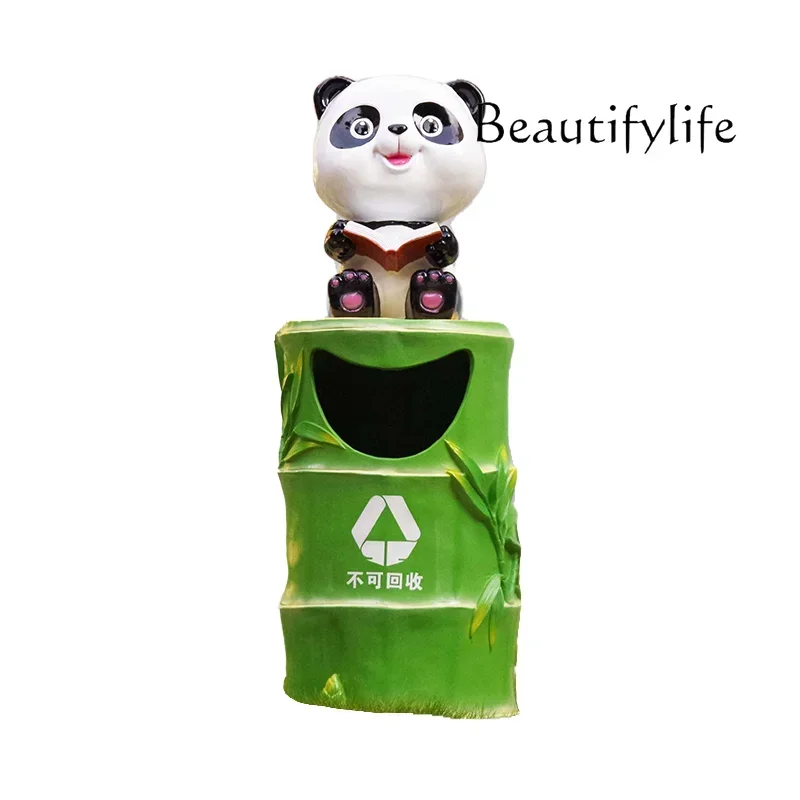 Outdoor park forest trash can animal flower pot sculpture school scenic area garbage classification decoration