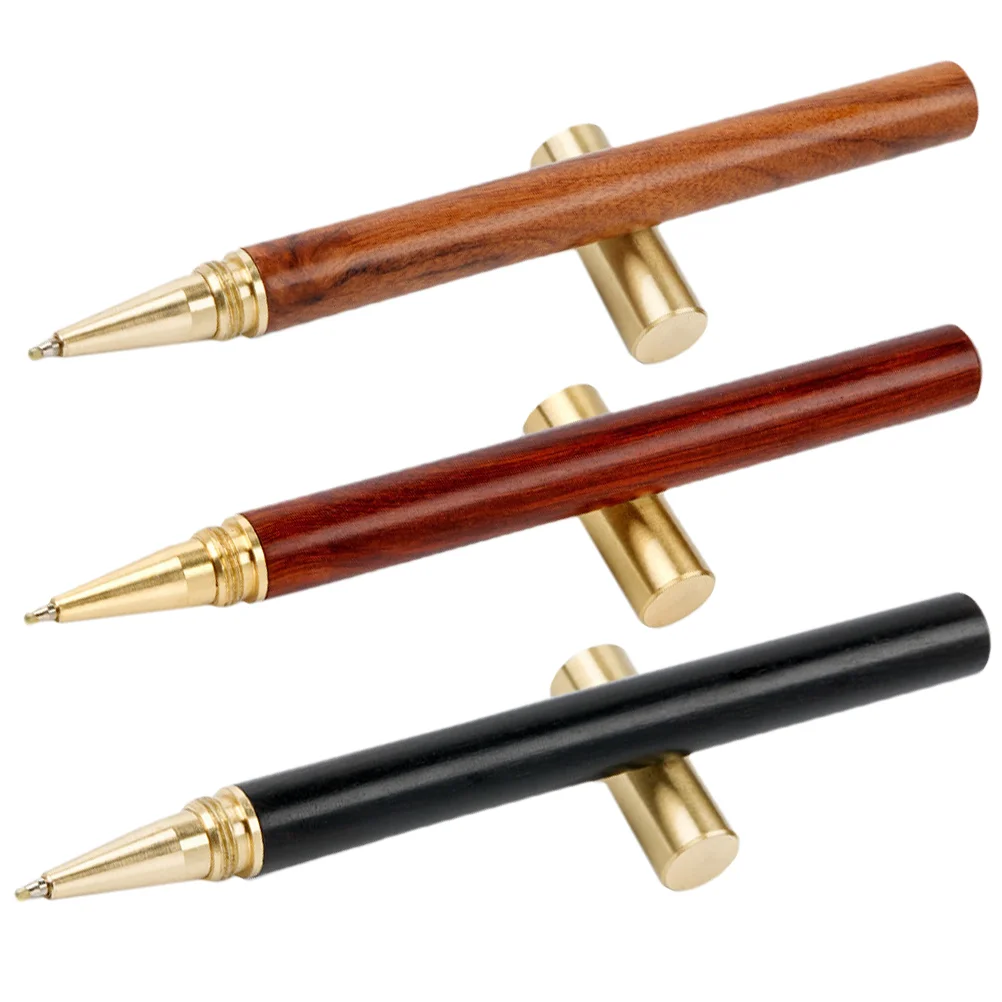 

3 Pcs Signing Pen Fine Tip Write Multi-function Business Office Gel Stationery Writing Daily Use Gift Pens Wooden