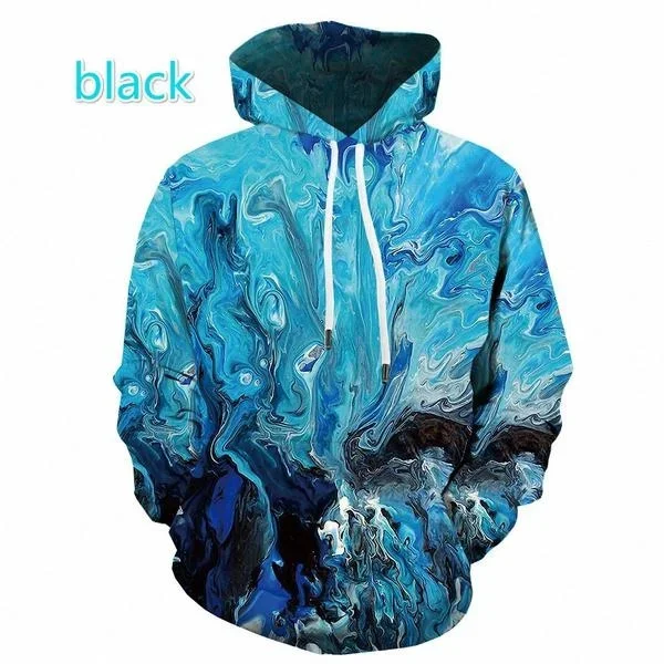 2023 Man Terror 3d Drucken Psychedelic Hoody Anime Mit Kapuze Casual Baum Hoodie Gedruckt Schwarz Und Weiß Hoodie