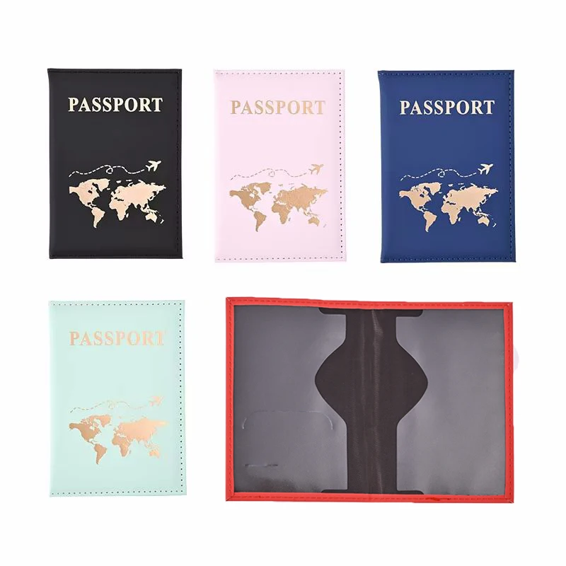 PU Leather Passport Holder for Couples New Wedding Gifts Travel Document Bag Passport Cover Passport Bag  Business Card Holder