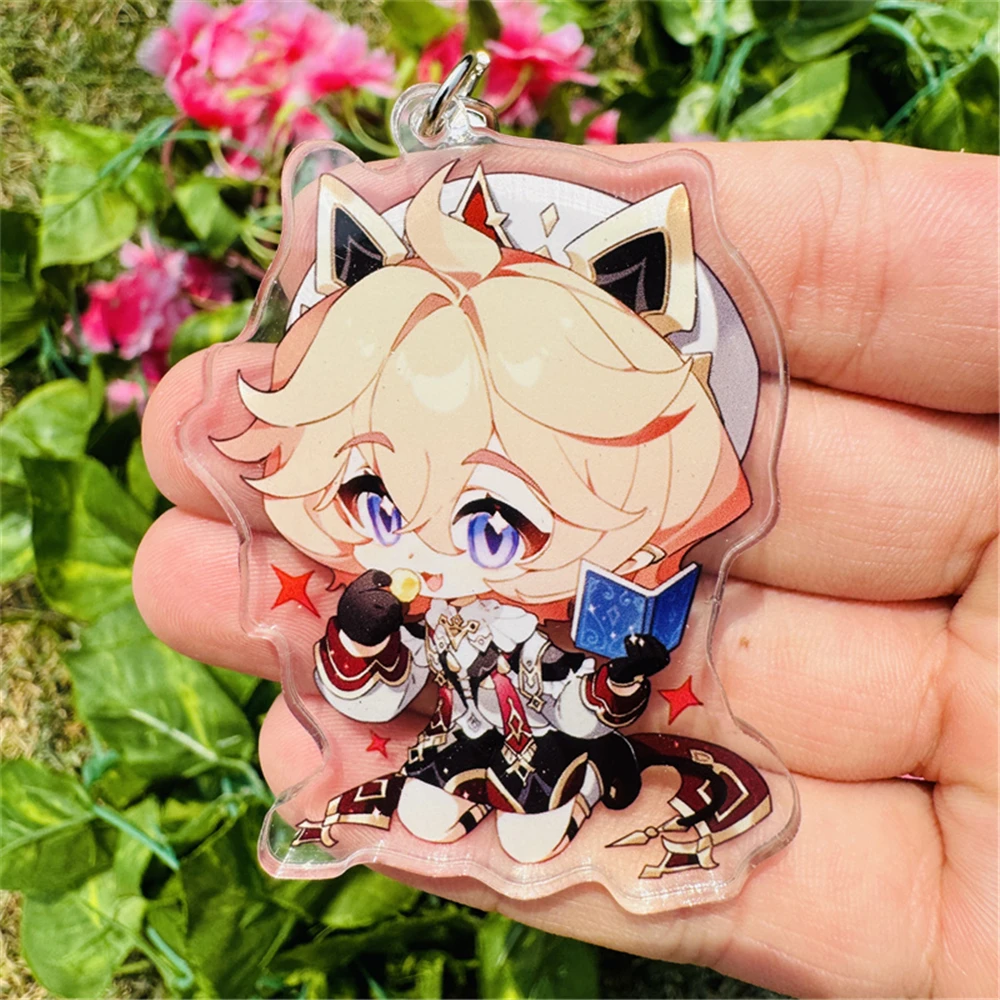 Game Genshin Impact Dahlia Skirk Cosplay COSTUME Acrylic Key Chains Keyring Prop Xmas Gift