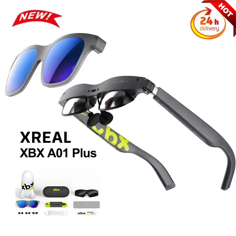 XREAL XBX A01 Plus Smart AR Glasses 62g Lightweight 1600Nits HDR10 50FOV Portable Giant Screen Display[New Release IN STOCK]