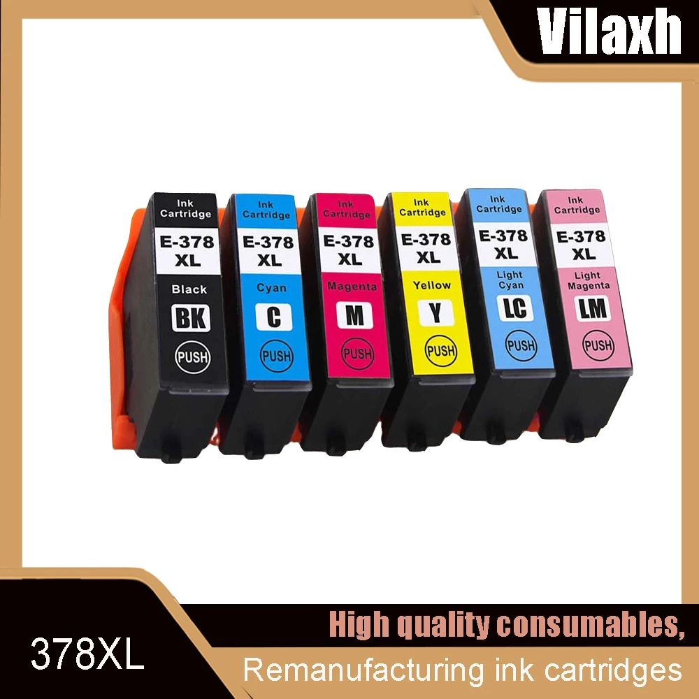 

Vilaxh T378XL Compatible Ink Cartridges Compatible with Expression Photo XP-8000 XP-8005 XP-8500 XP-8505 XP-8600 XP-8605 XP-8700