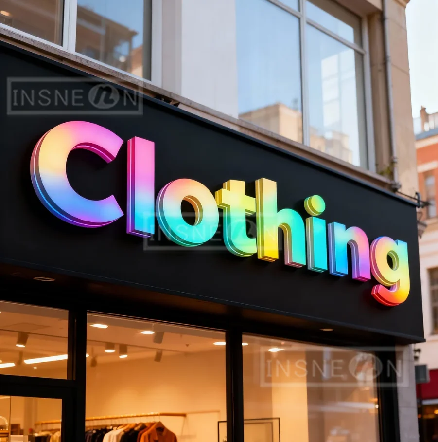 

Personalized Custom RGB Letter Sign Illuminated Outdoor and Indoor Storefornt Custom Advertising Signage Clothing Store Logo