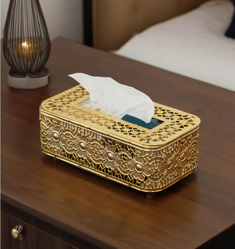 

Золотая коробка для салфеток, гостиная, спальня, бумажная коробка, журнальный столик, дом, скандинавский стиль, высокая эстетичная цена, простой и креативный