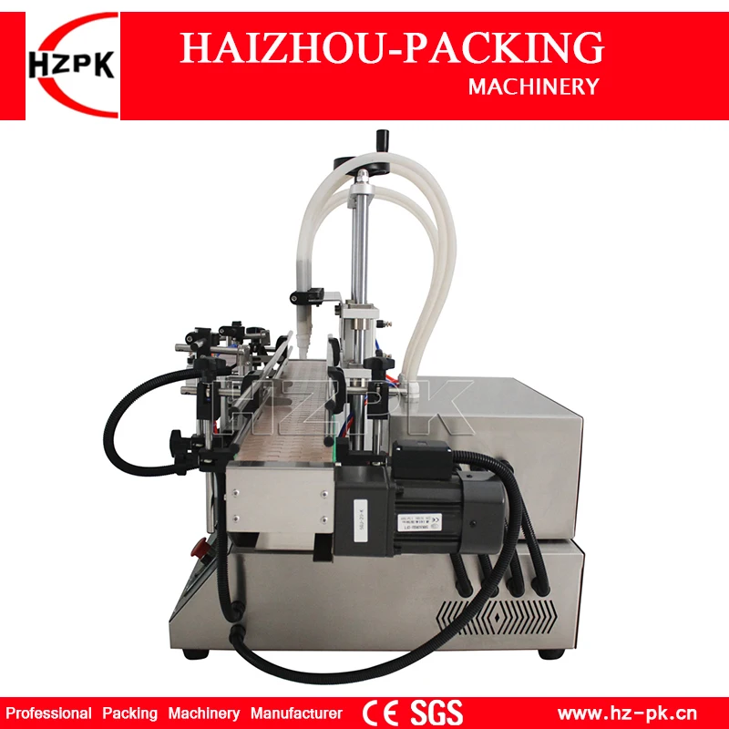 HZPK Automatic Tabletop Liquid Juice Water Filling Machine Diaphragm Pump Food Grade Material Stainless Steel Body TFM-120Y