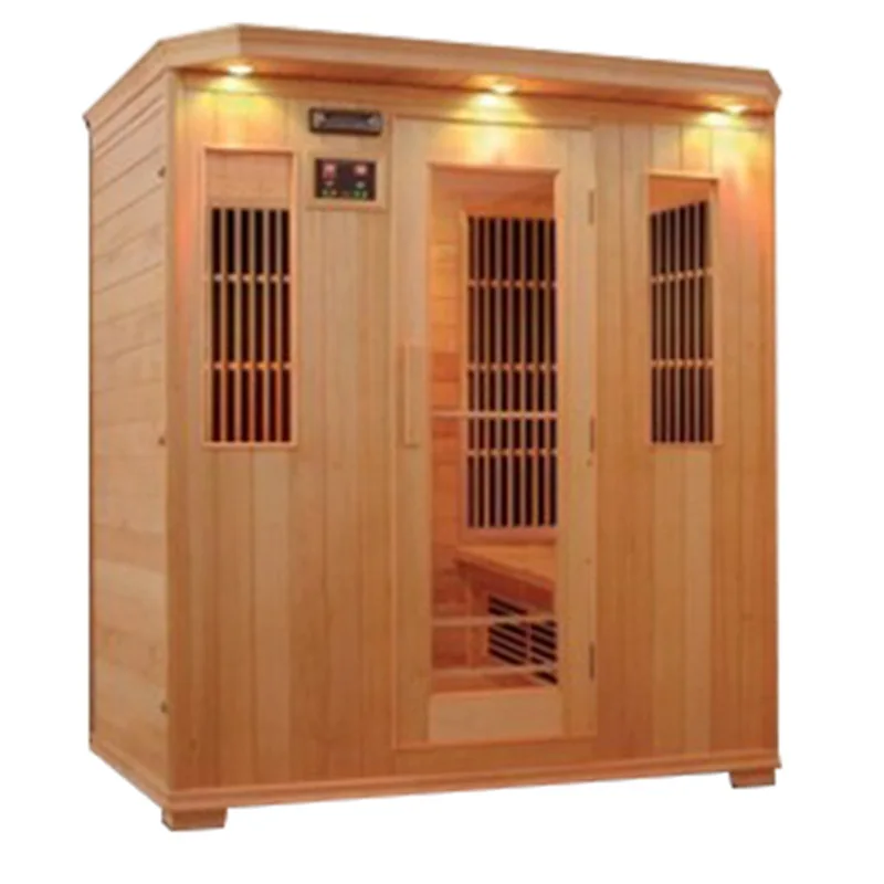 Family-style four-person far-infrared light wave bath room mobile steam room  hemlock wood sauna equipment