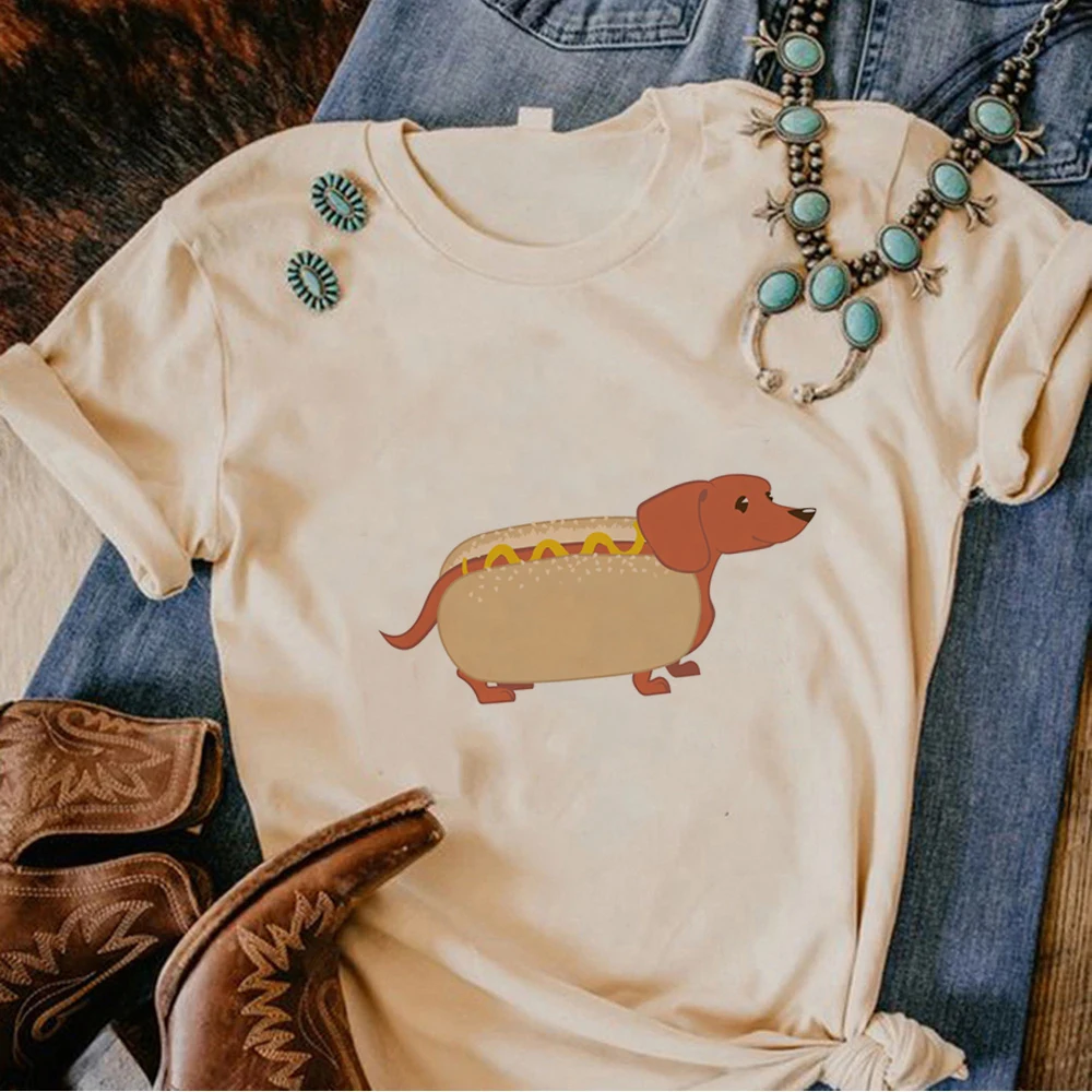 

Dachshund top women harajuku Tee girl harajuku graphic clothing
