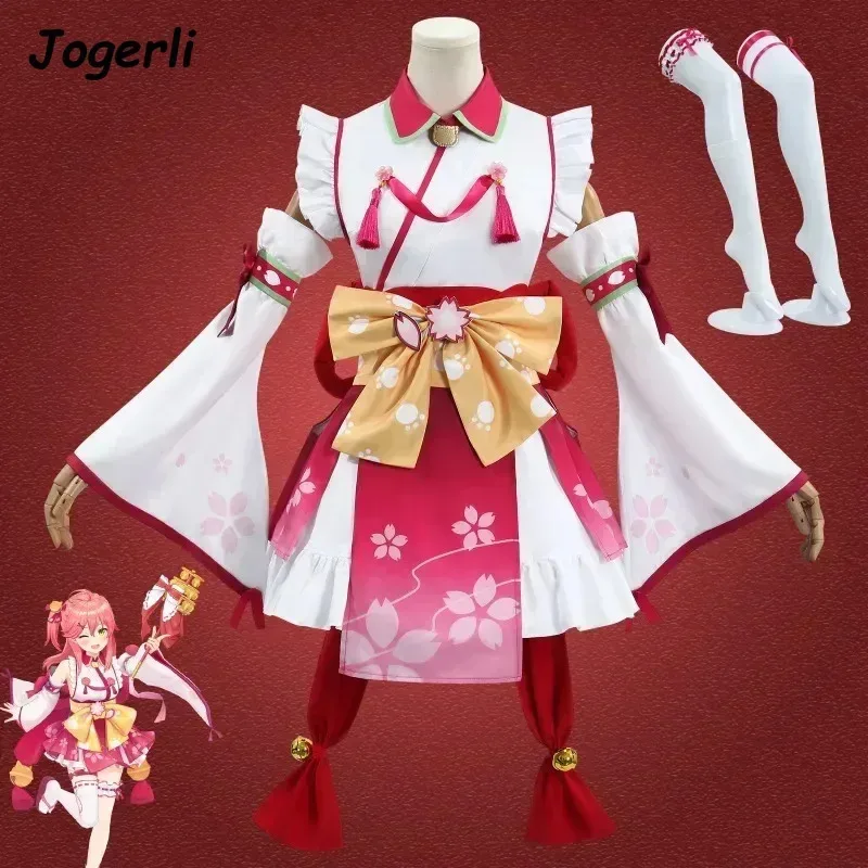 Jogerli VTuber Anime giapponesi Costumi Cosplay Idol virtuale Live Streaming Host Sakura Cos Suit Panno da donna