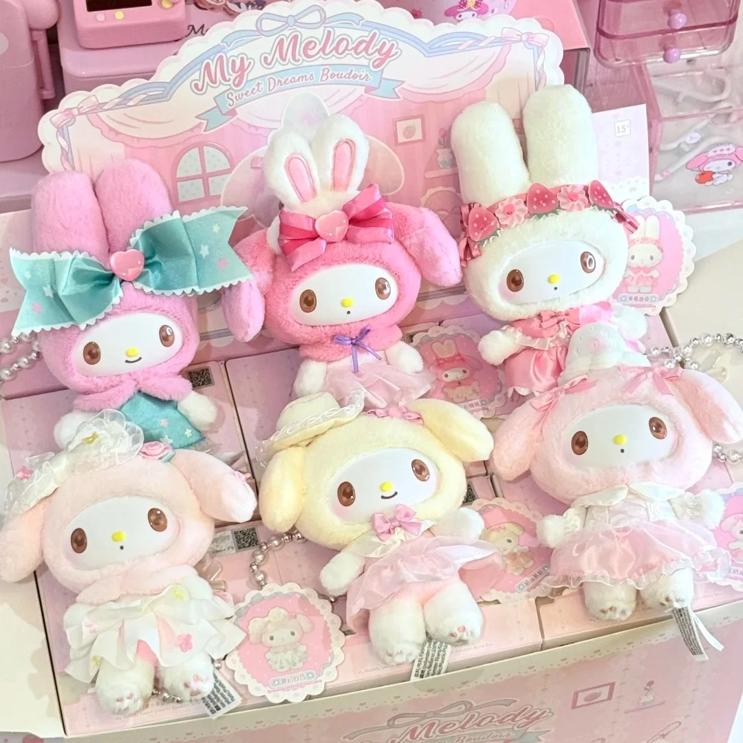 

My Melody Sweet Dream Boudoir Series Plush Pendant Blind Box Cute Plush Doll Desktop Ornament Ideal Gift
