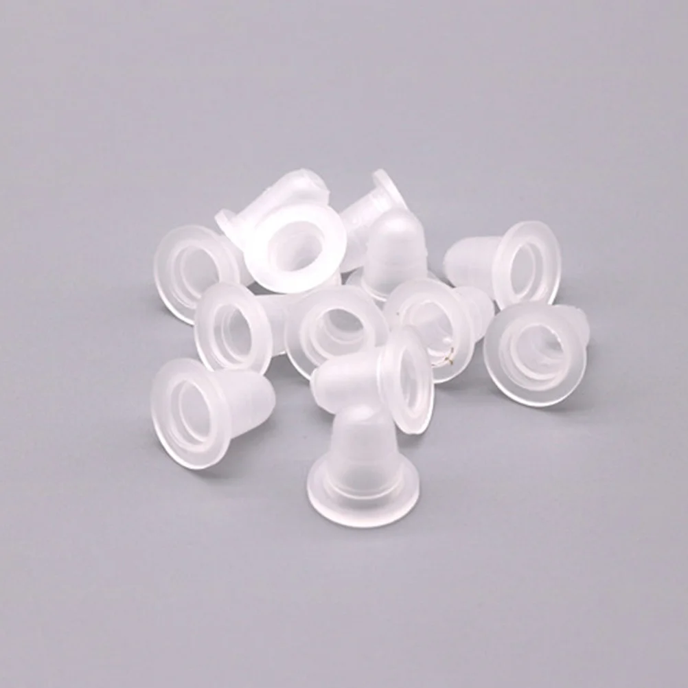 

100Pcs Clear Pigment Cups Disposable Silicone Ink Caps for Tattooing Cosmetology Makeup Application Kits Supplies S