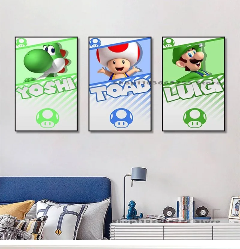 Anime Pokemon Decorazione della casa Tela Pittura Anime Figura Squirtle Gengar Pikachu Charmander HD Poster Wall Art Immagini Regali