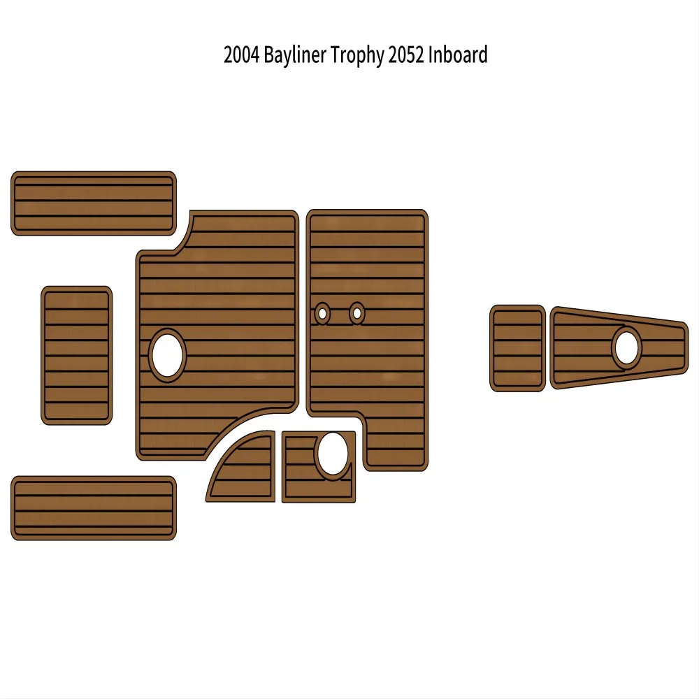 

2004 Bayliner Trophy 2052 Inboard Boat EVA Foam Faux Teak Deck Floor Pad Mat