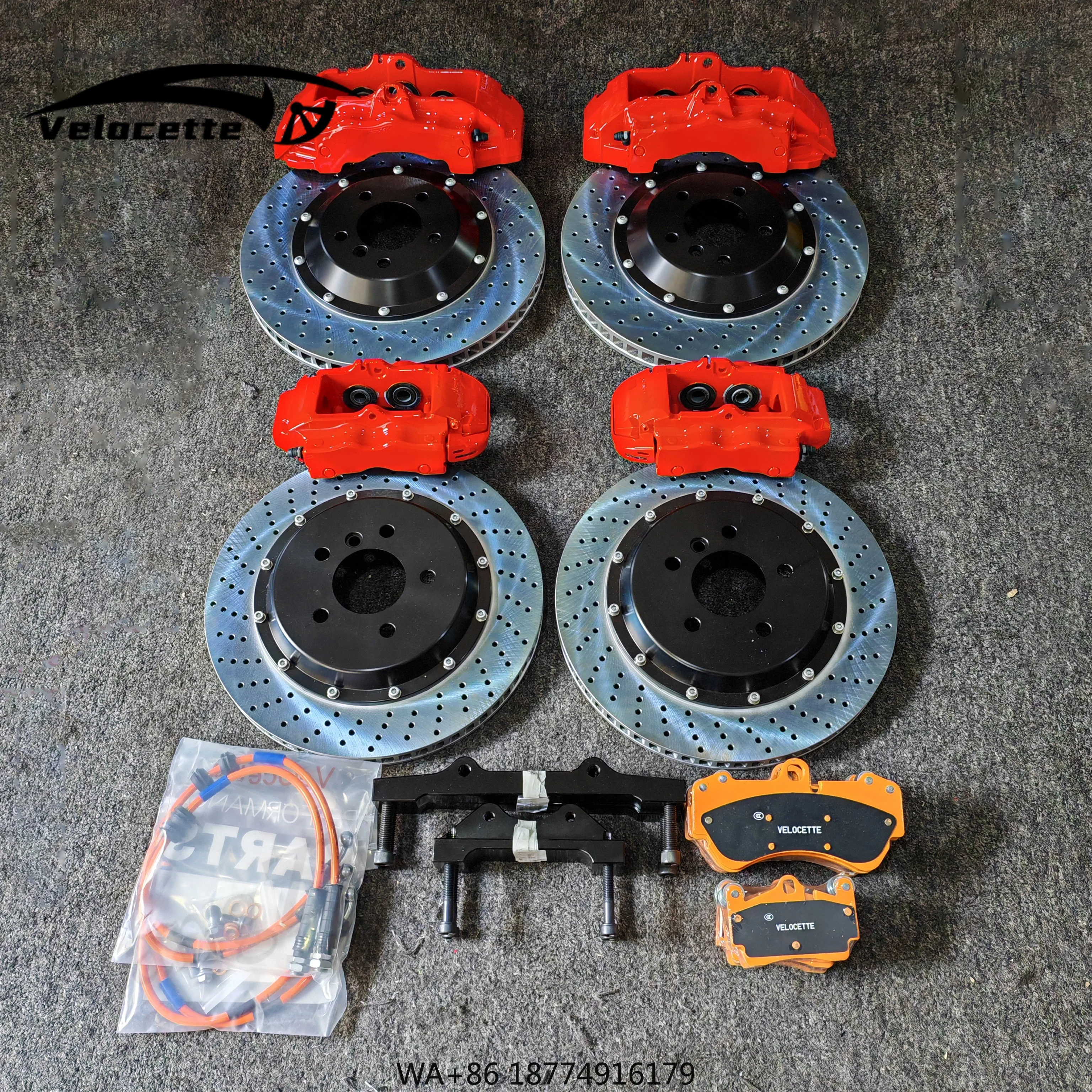 

Racing Brake Caliper Kit Front 18z Caliper 6 Pistons with 355mm380m Disc for Renault Talisman Kia Stinger Genesis Coupe