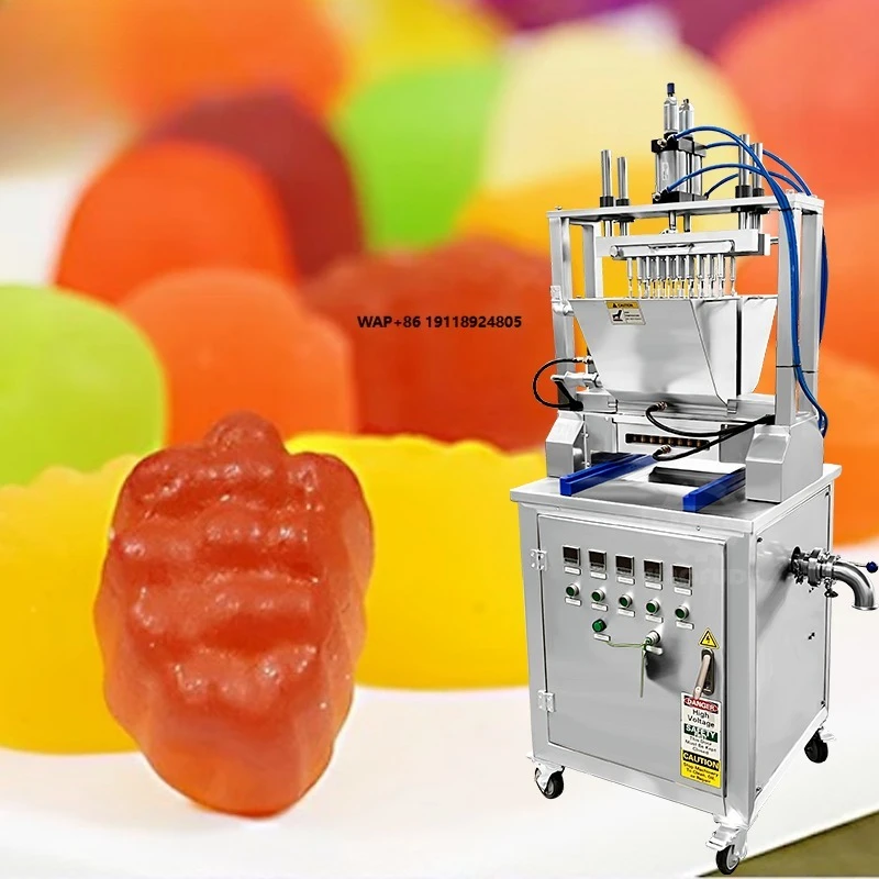 Compact Multifunctional Semi-automatic Vitamin Gummy Candy Depositor Center Filler Jelly Candy Making Machine