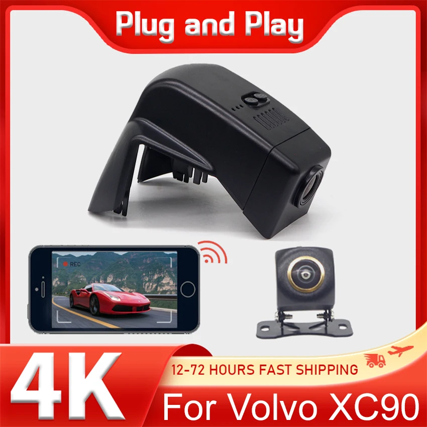 

Plug and play Car Wifi DVR Video Recorder Dash Cam Camera Original For Volvo XC90 2015-2022 4K Dashcam Car Accessories