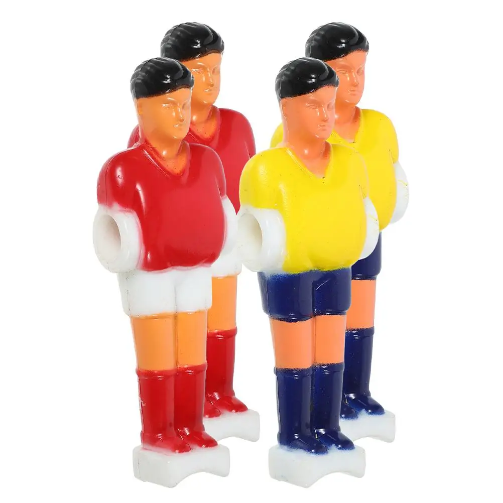 

4 Pcs Foosball Replacement Players Table Soccer Figures PVC Small Football Men Red Yellow Toys Durable Smooth Surface Easy