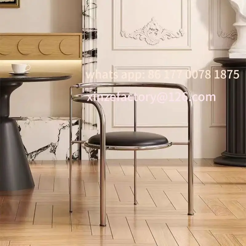 Customizable Single Backrest Creative Light Luxury Dining Chair Medieval Style Living Room Home Chair