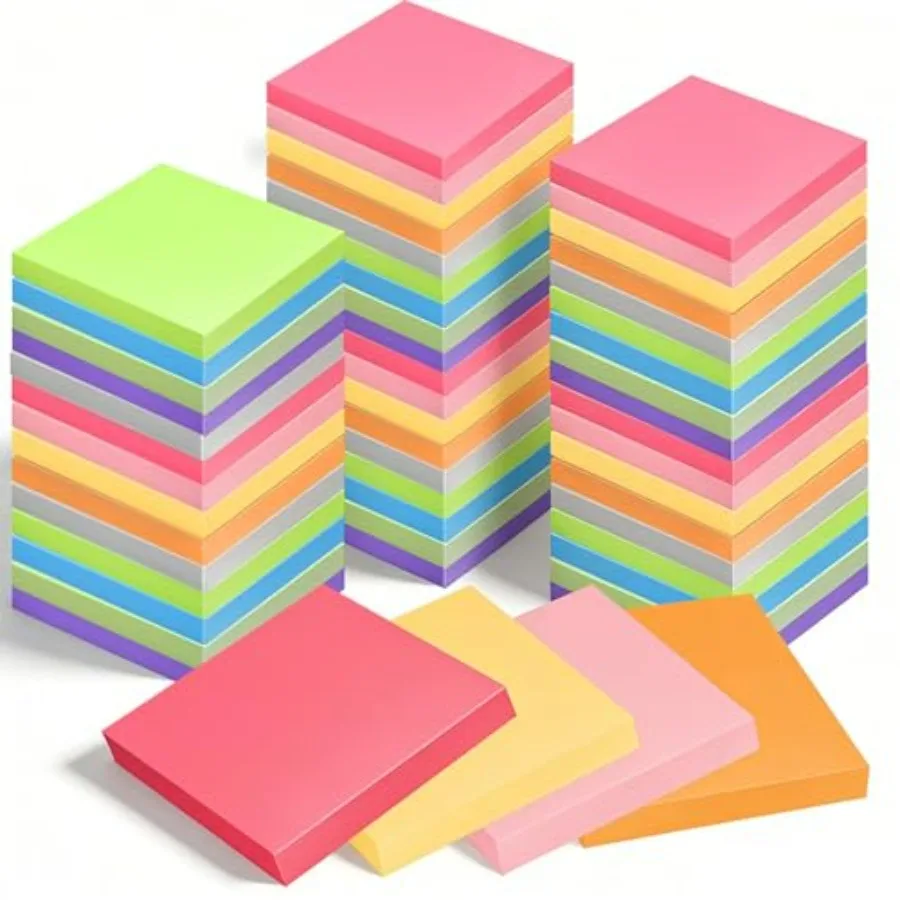 

Pack of 3x3 Inch Sticky Notes Self-Stick Memo Pads - 3240 Sheets in Total! Great for Home, Office and School
