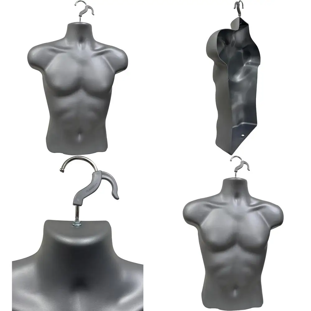 

Stackable Hollow Back Mannequin for S-M Clothing with Hanging Hooks, T-Shirt Display, Countertop, Crate Shows, and Photo Design