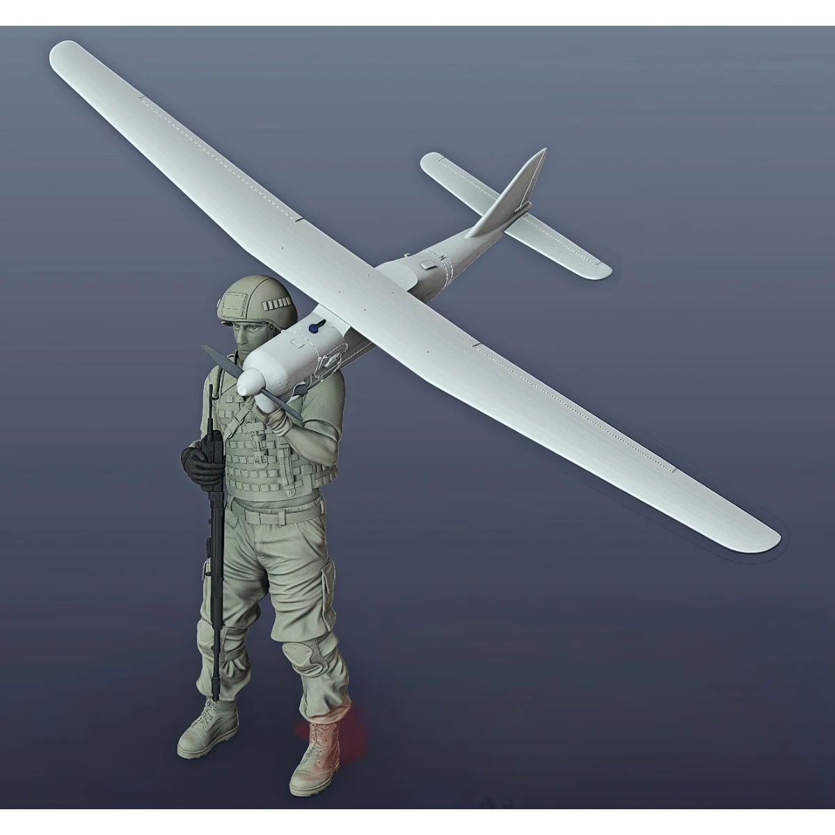 Figura de resina de 75mm, kit de modelo sin pintar, vehículo aéreo no tripulado técnico Orlan-10, sin montar y sin pintar GK