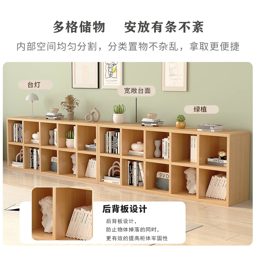 無垢材壁掛け式フロア収納ラック 家庭用多層収納 防塵収納