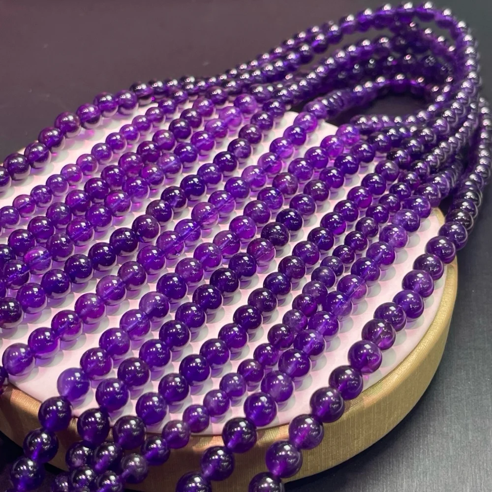 

6MM Natural Amethyst Quartz Bracelet Healing Fashion Reiki Crystal Fengshui Jewelry Birthday Gift 1pcs