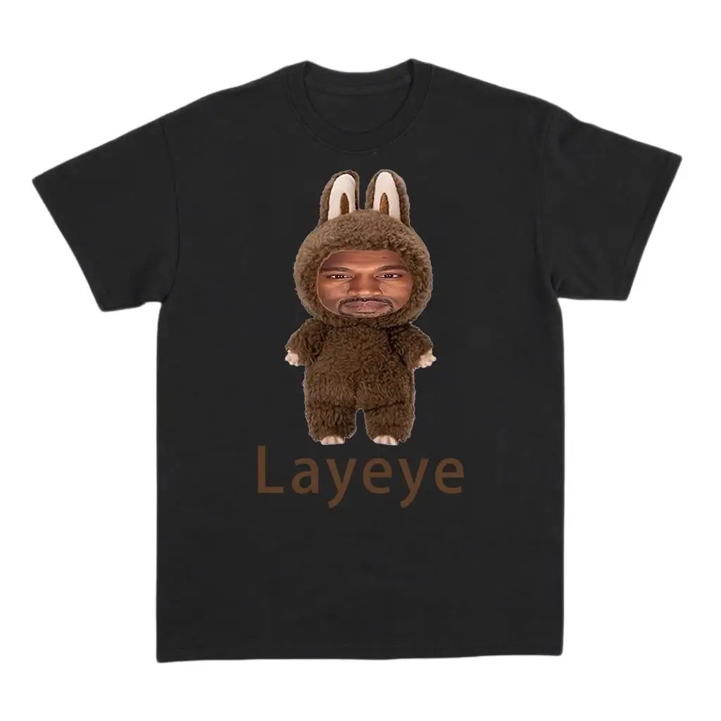 تي شيرت Parody Kanye Layeye تي شيرت إبداعي بأكمام قصيرة وممتع نقي وتي شيرت مضحك لكل من النساء
