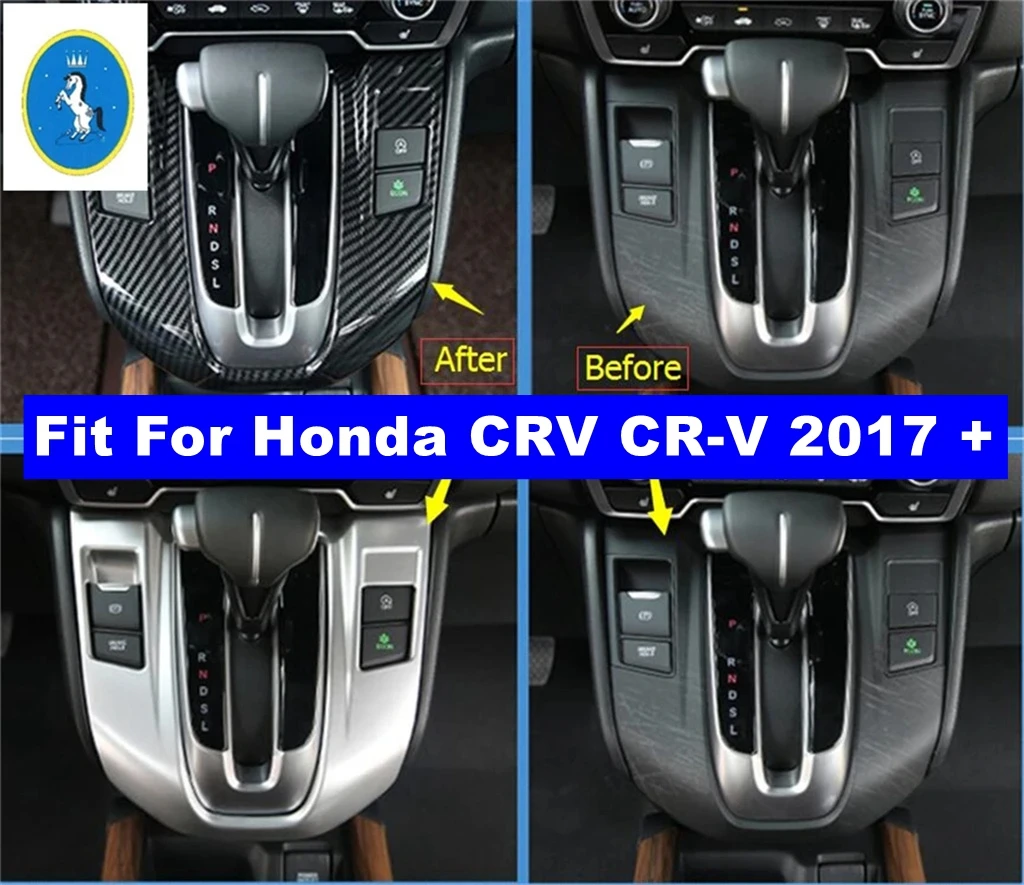 Car Transmission Shift Gear Box Protector Panel Cover Trim Interior Decoration Fit For Honda CRV CR-V 2017 - 2020 Accessories