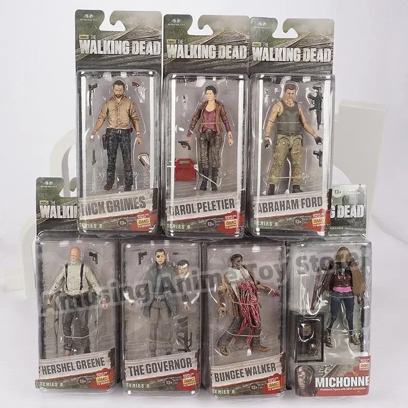 The Walking Dead AMC TV Series Abraham Ford Bungee Walker Rick Grimes The Governor Michonne PVC Action Figure Model Toy